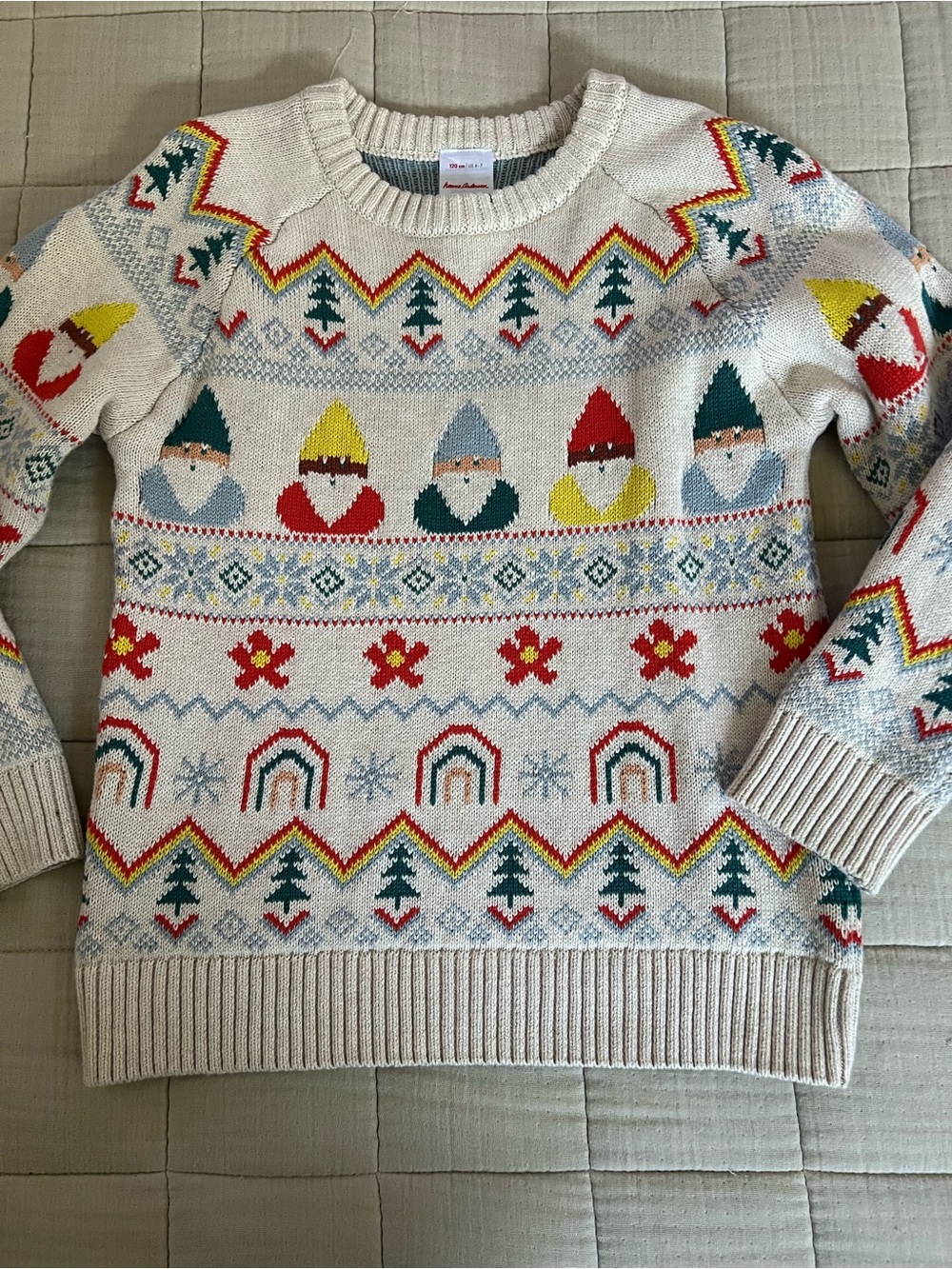 Cozy Cream Holiday Fair Isle Sweater - Kids/Unisex